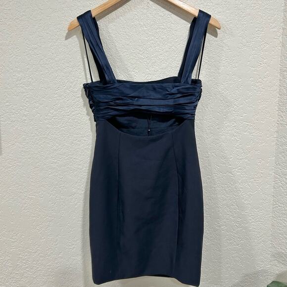 Cinq A’ Sept Jaqueline Navy Blue Mini Dress Womens size 2 - Picture 6 of 13
